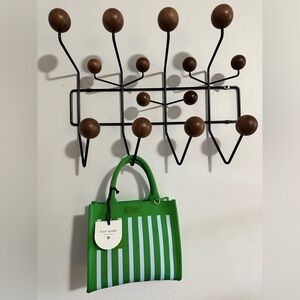 Quirky and fun Kate Spade for Target Green and White Striped bag